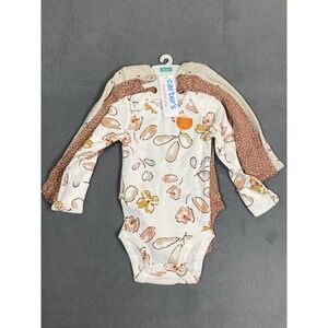 Carter's Just One You Baby 3pk Long Sleeve Bodysuit Girls' Size 3 Months Browns